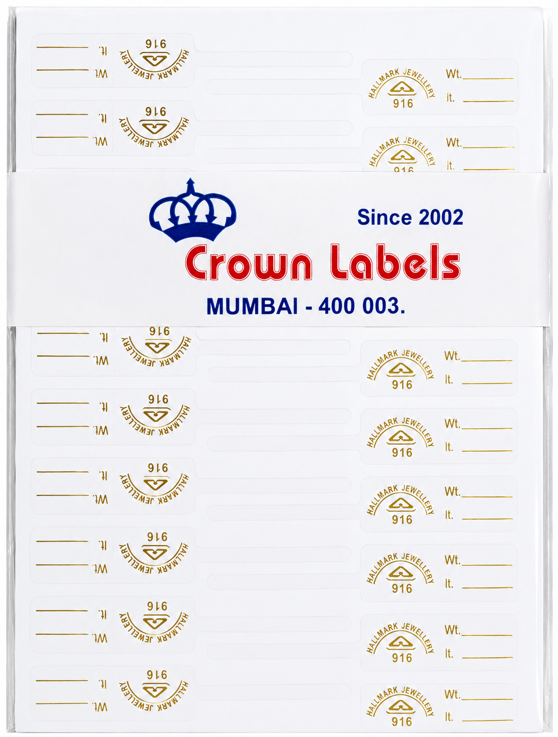 Jewellery Labels – J-2 PRINTED